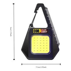 Linterna llavero c/regla Led COB recargable