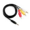 Cable armado AUDIO 1M 3,5ST a 3M RCA 1,8M 4c