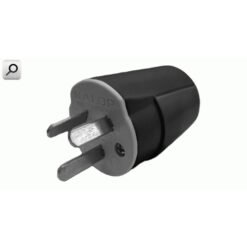 Ficha domic 2x10A+T Macho REFORZ NEG