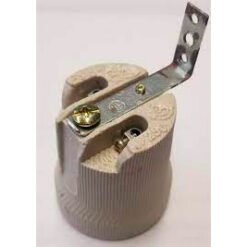 Portalampara ceramico con escuadra