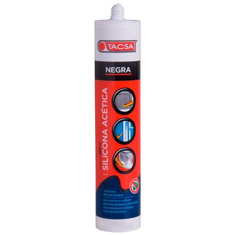 Silicona ACETICA Negra 280ml